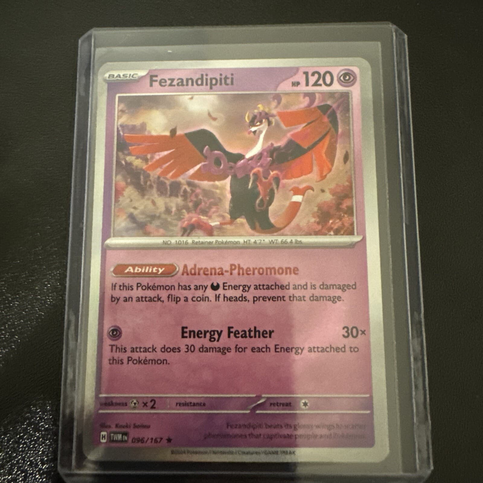 Fezandipiti 96/167 Holo Rare Twilight Masquerade SV06 Pokémon TCG