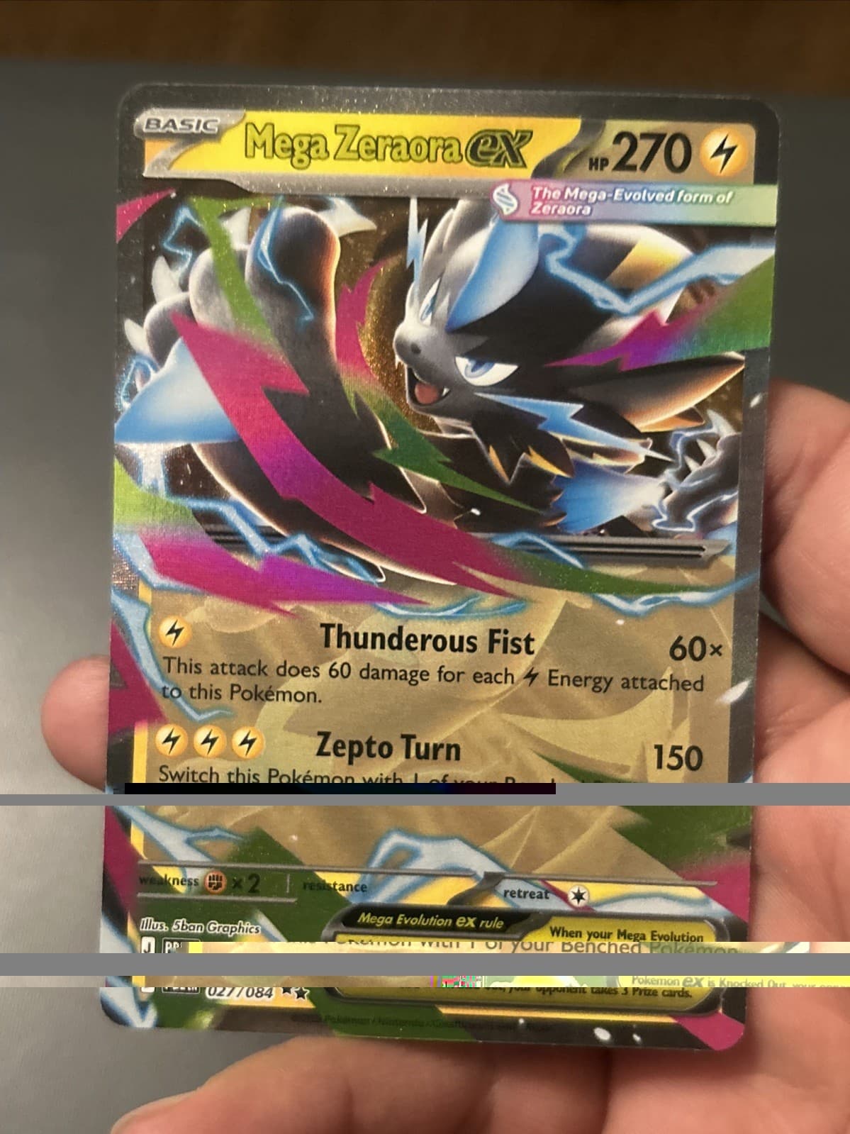 Pokémon TCG Mega Zeraora ex 27/84 Pitch Black