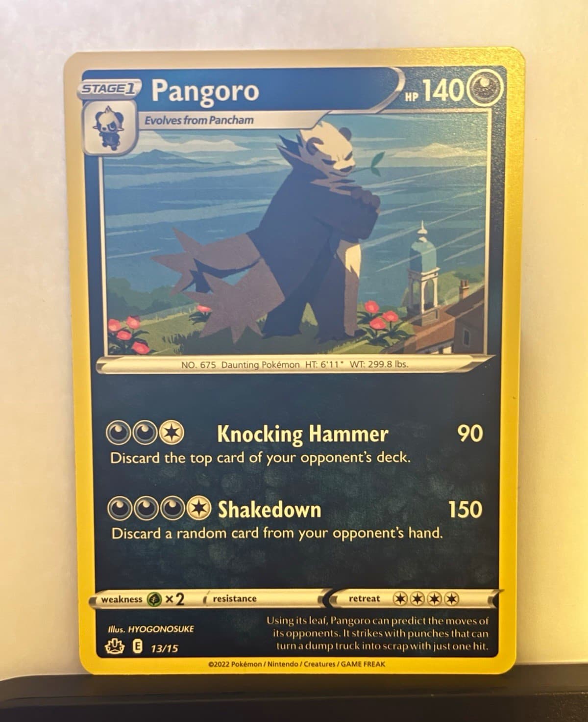 Pokemon TCG McDonald's 2022 Pangoro 13/15 Holo Promo (English) Stage 1 140HP