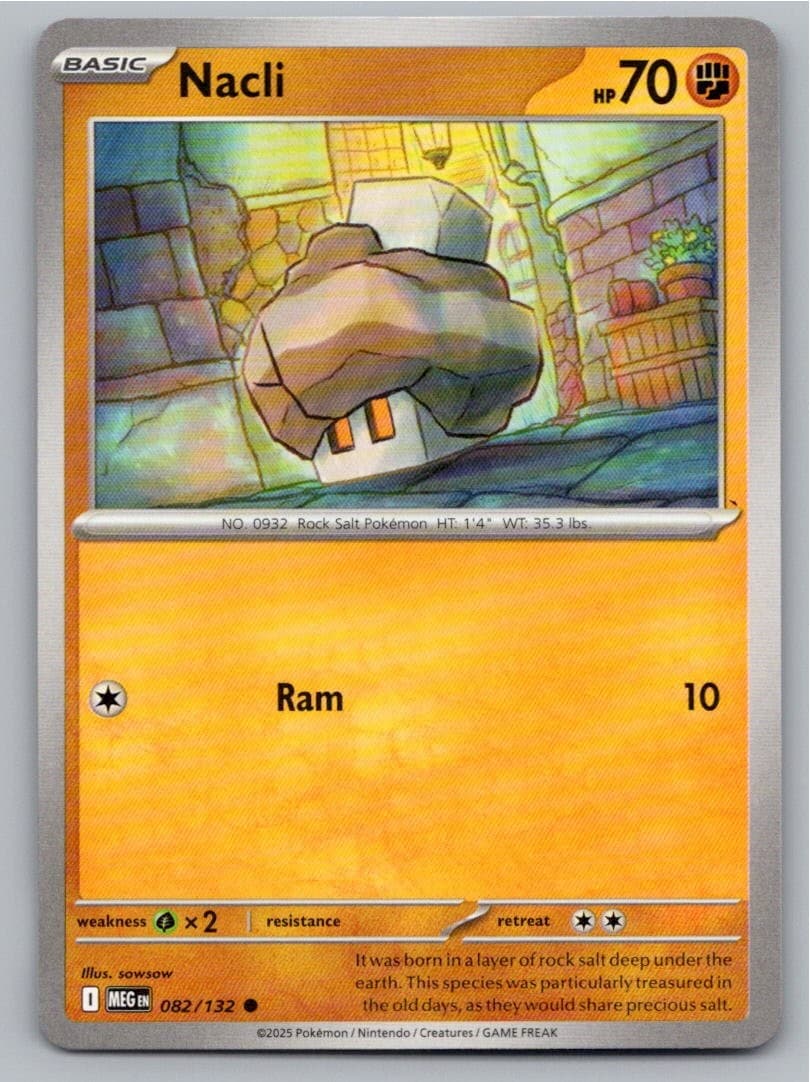 2025 POKEMON NACLI MEGA EVOLUTION 082/132 COMMON NM A52469 FREE S&H
