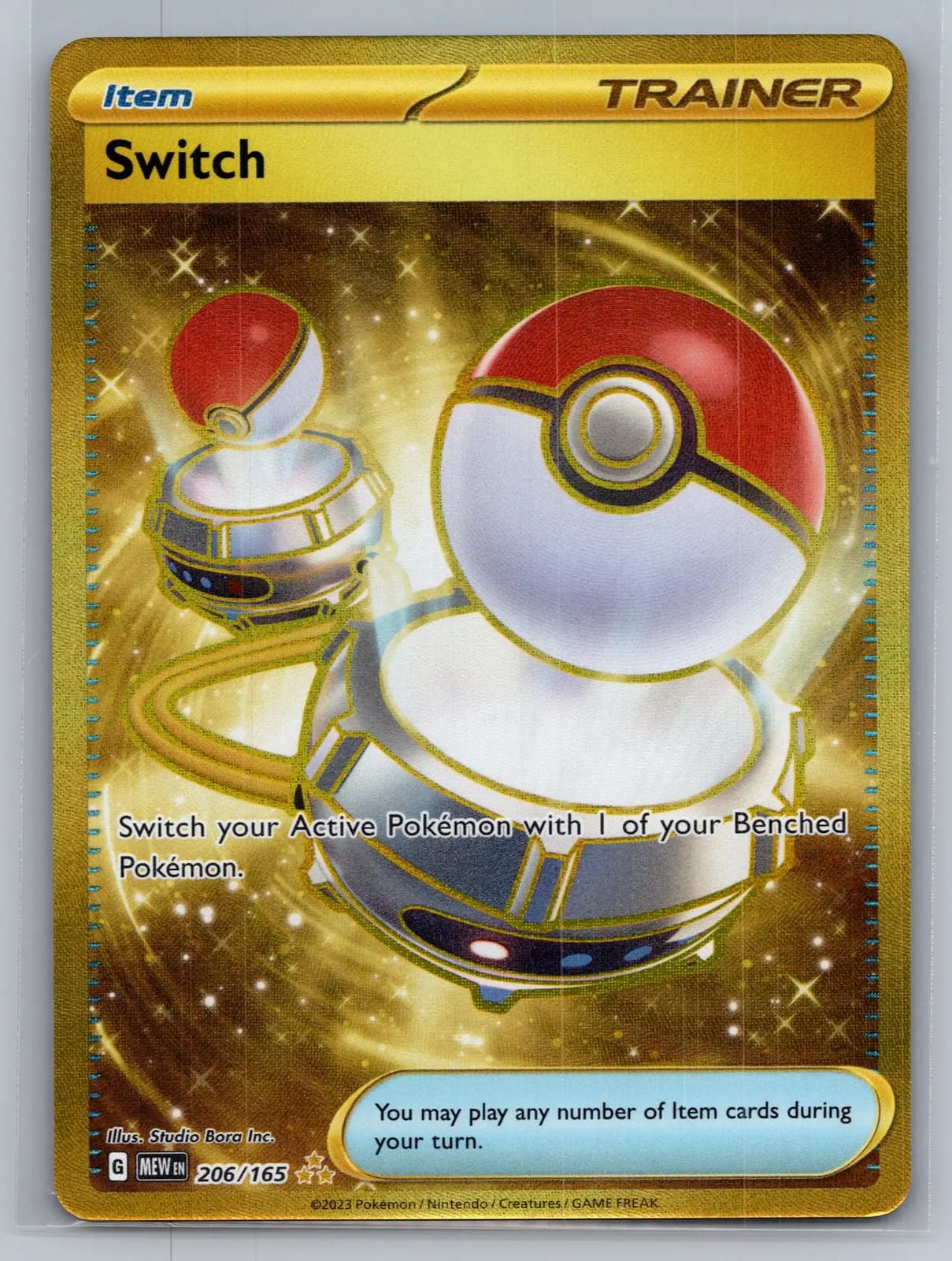 Switch 206/165 Scarlet & Violet 151 Gold Secret Rare Pokemon TCG NM — photo 1 of 2