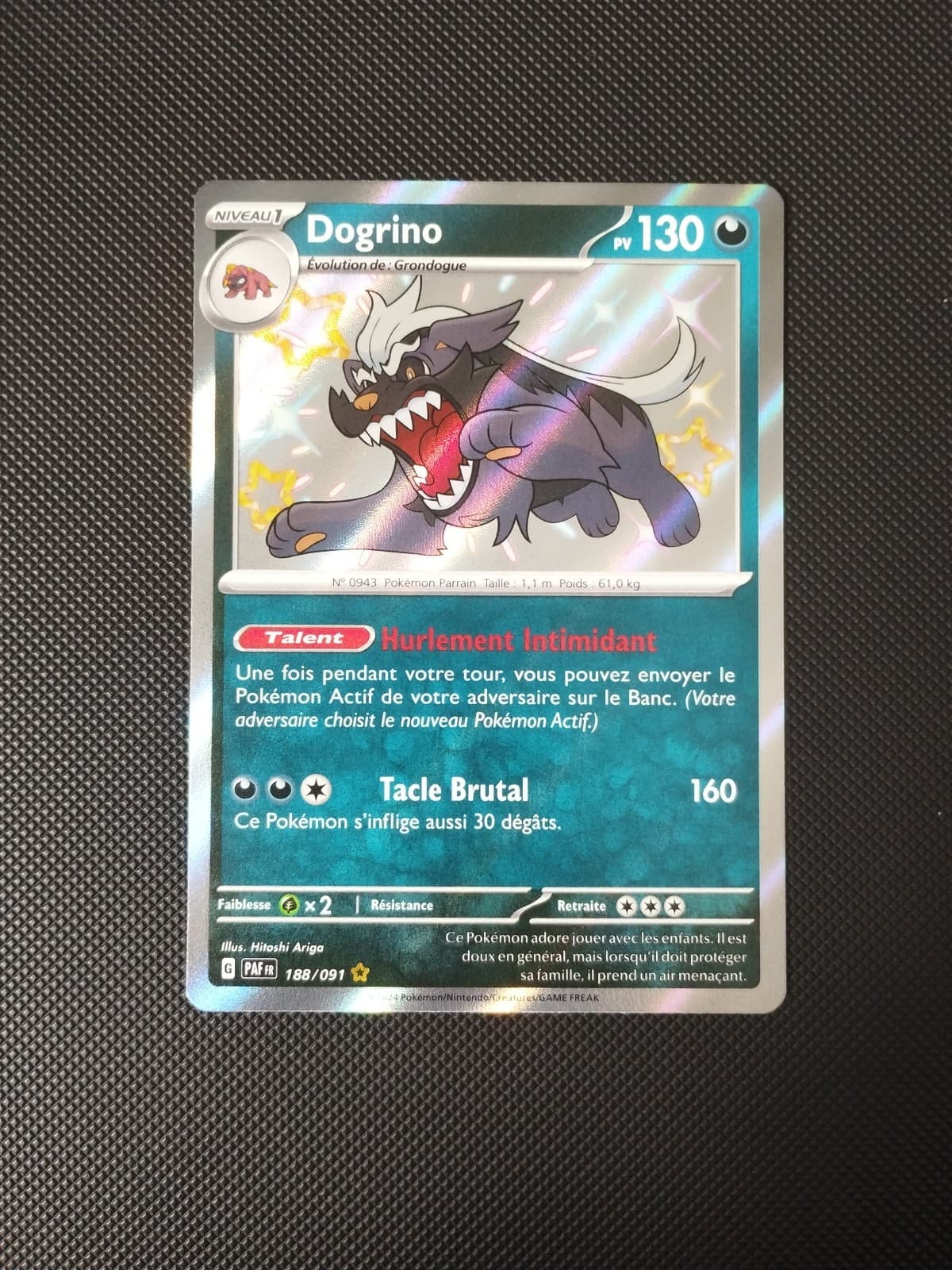 Carte Pokémon Dogrino 188/091 PAF SV4.5 Destinées De Paldea FR NEUF