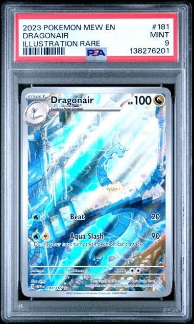 2023 POKEMON MEW EN-151 ILLUSTRATION RARE #181 DRAGONAIR PSA 9