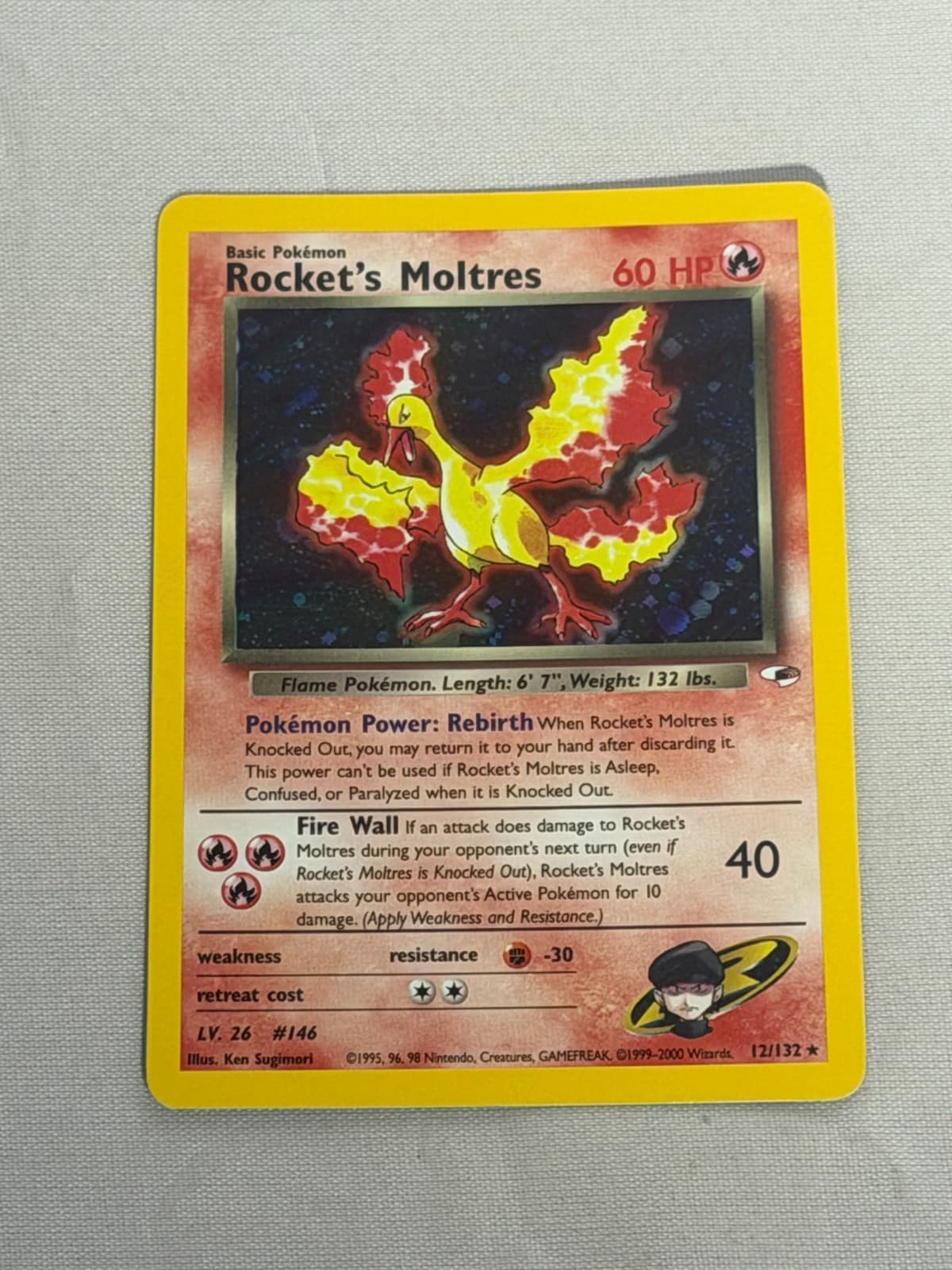 Pokemon Rocket's Moltres Gym Heroes 12/132