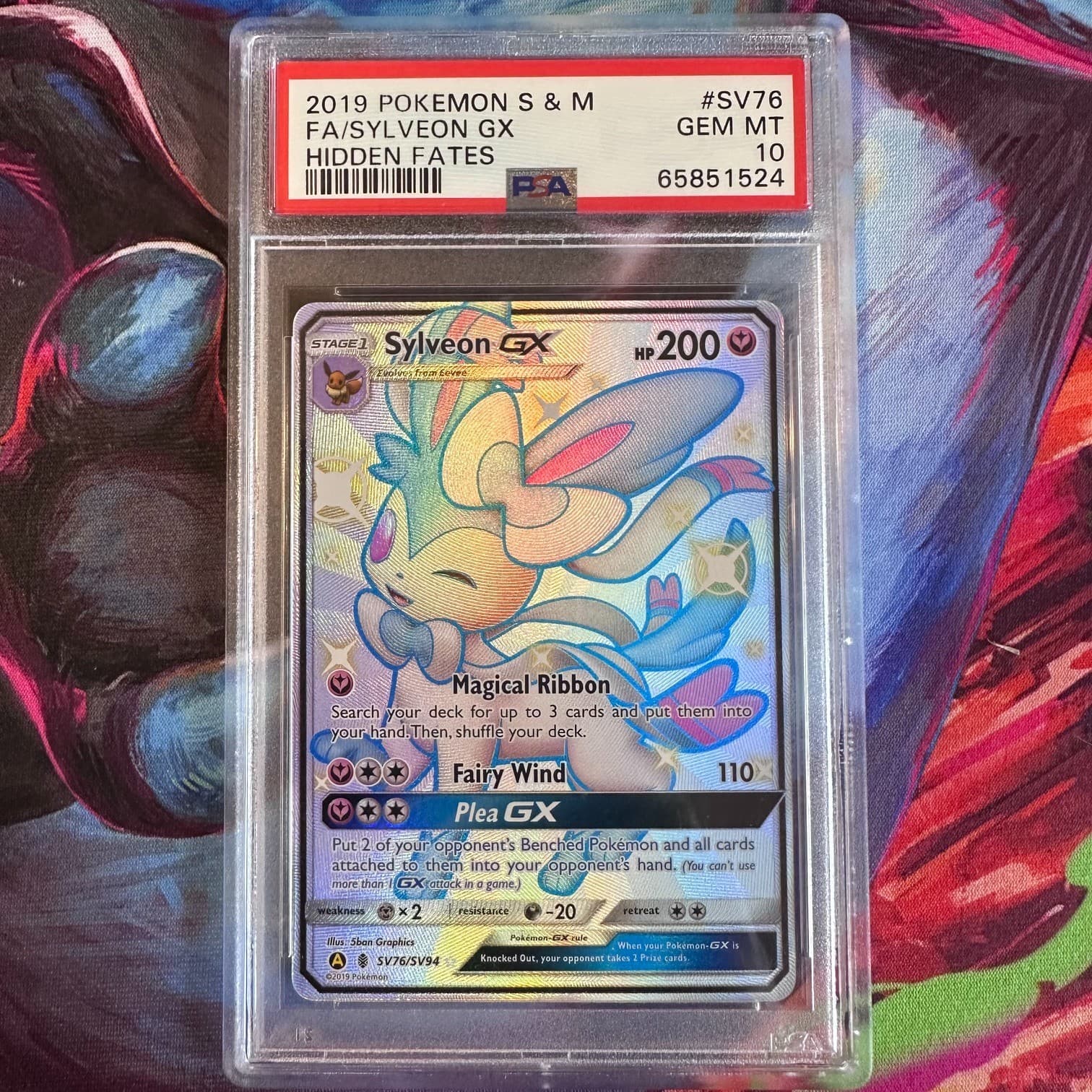 Sylveon GX SV76/SV94 Shiny Holo Rare Hidden Fates PSA 10 Pokémon