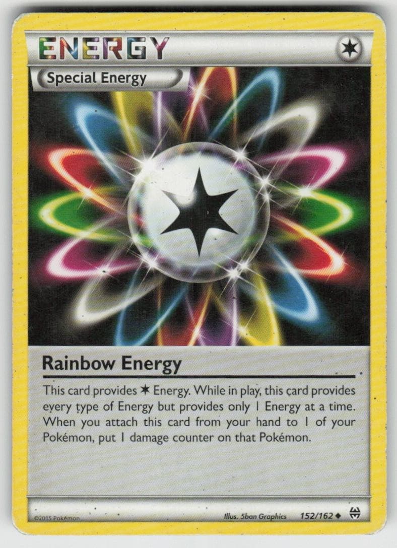 Rainbow Energy 152/162 Uncommon BREAKthrough Pokemon Heavily Played