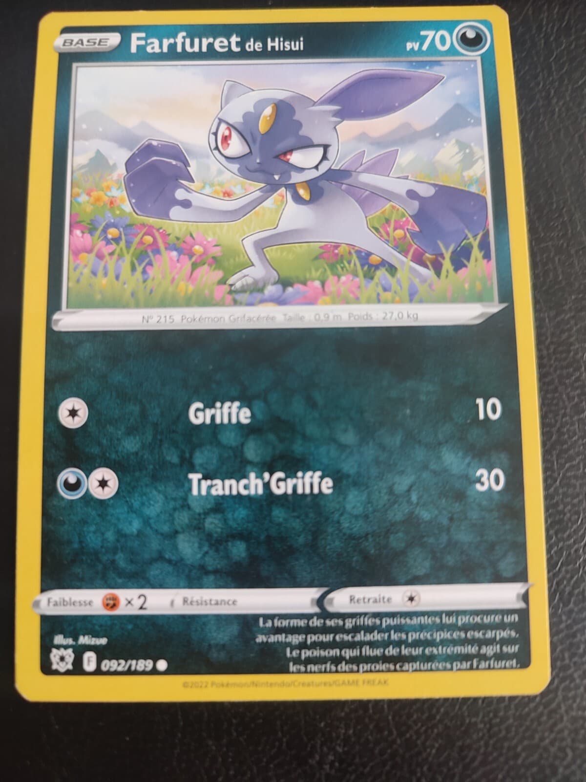 Carte Pokémon Farfuret De Hisui 92/189 Astres Radieux