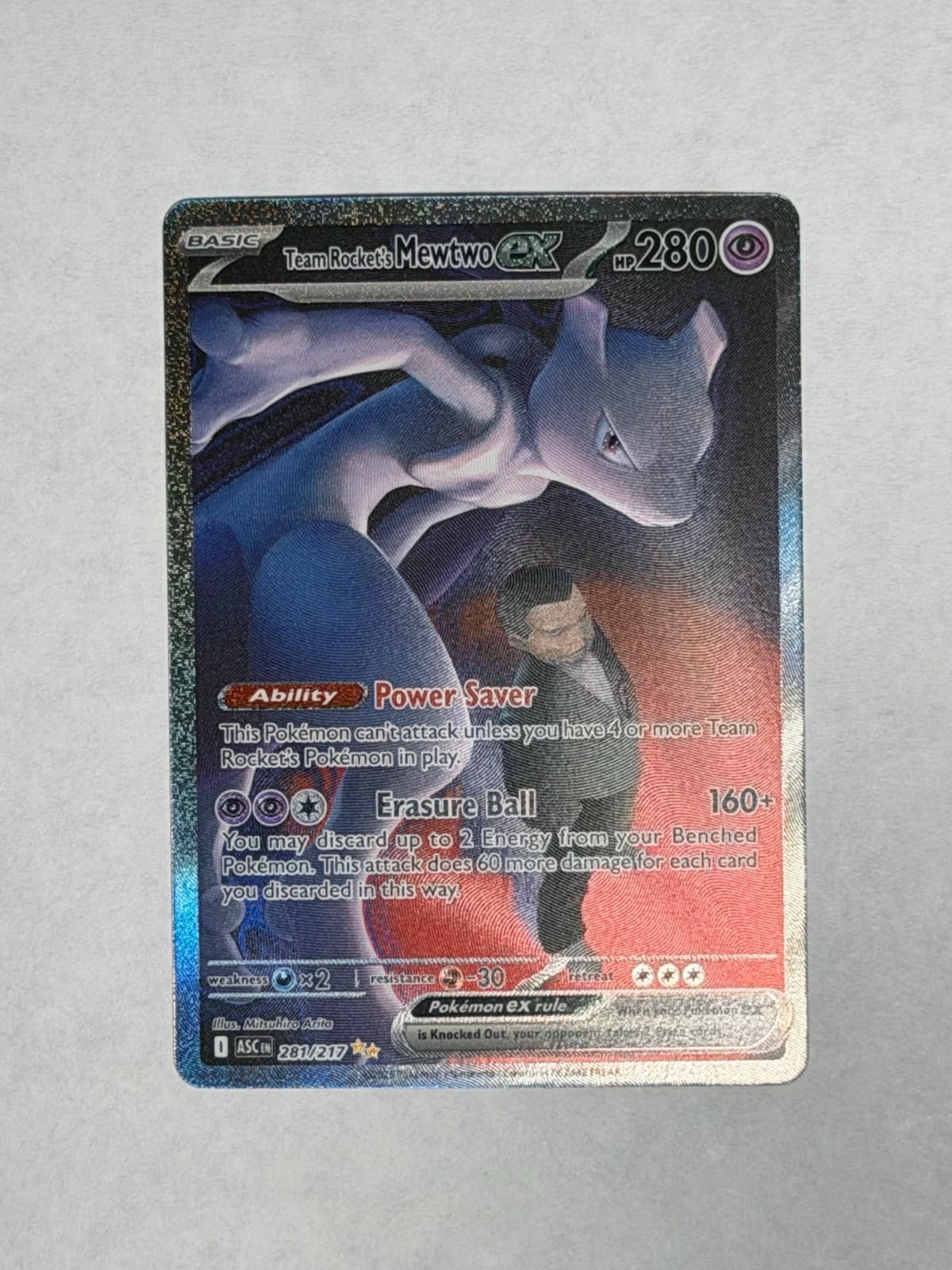 Team Rocket's Mewtwo ex 281/217 SIR Ascended Heroes Pokemon