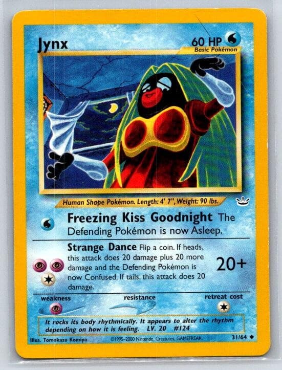 Jynx 31/64 Uncommon Neo Revelation Pokemon Unlimited Near Mint