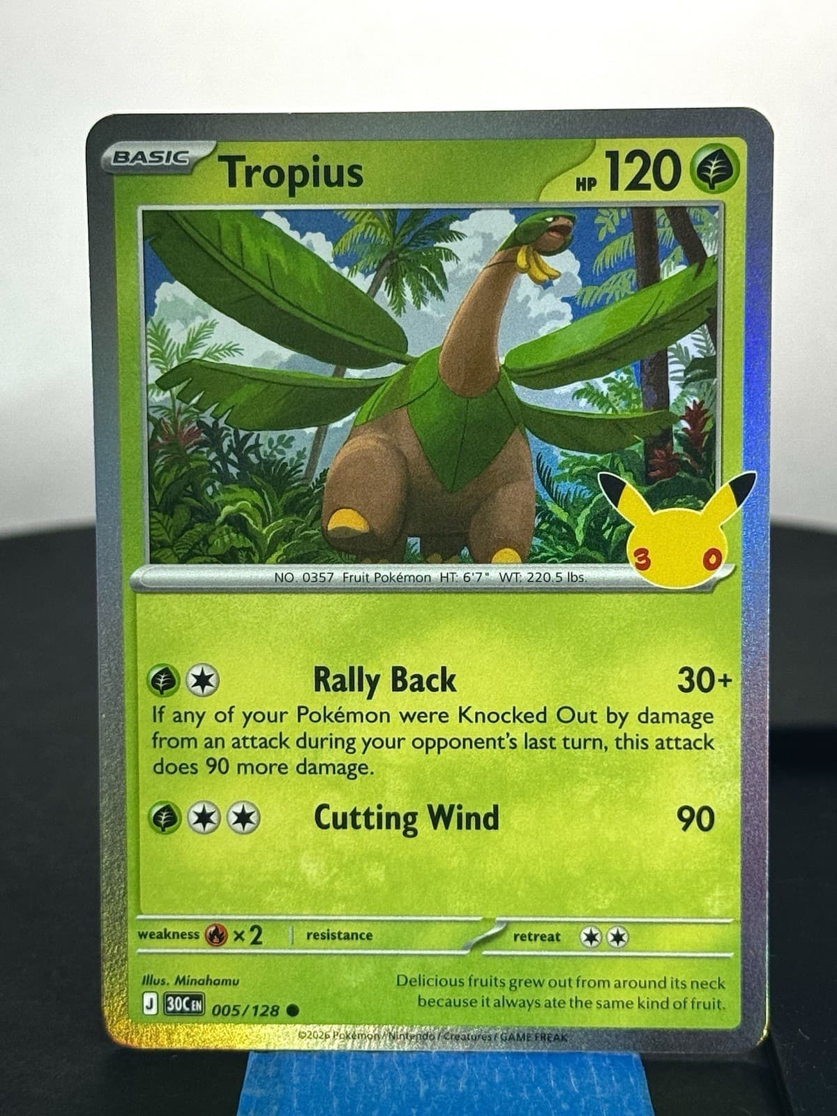 Tropius 005/128 30th Celebration 30C Holo Common NM Pokemon TCG