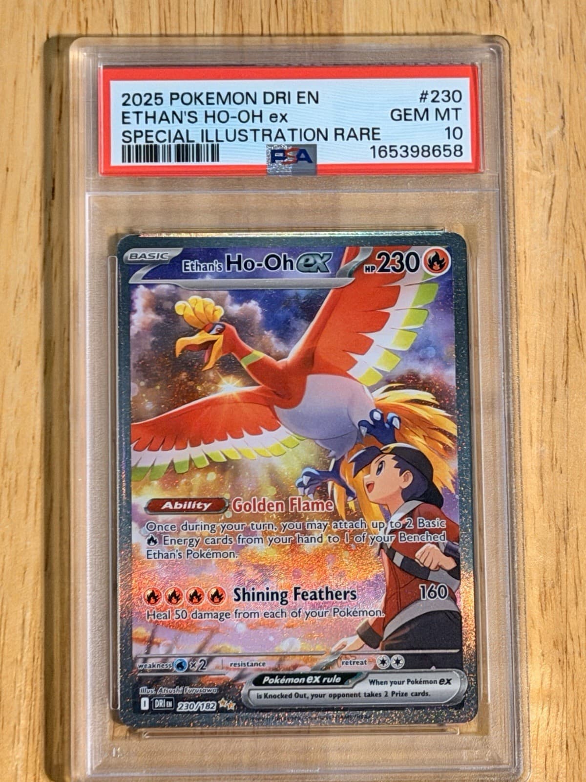 PSA 10 Ethan's Ho-Oh ex 230/182 Destined Rivals SIR Holo English 2025
