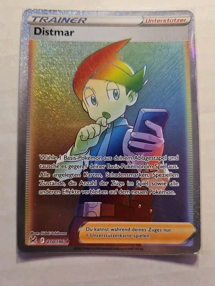 Pokémon Distmar 210/196 Rainbow Rare • Verlorener Ursprung / NM /Deutsch