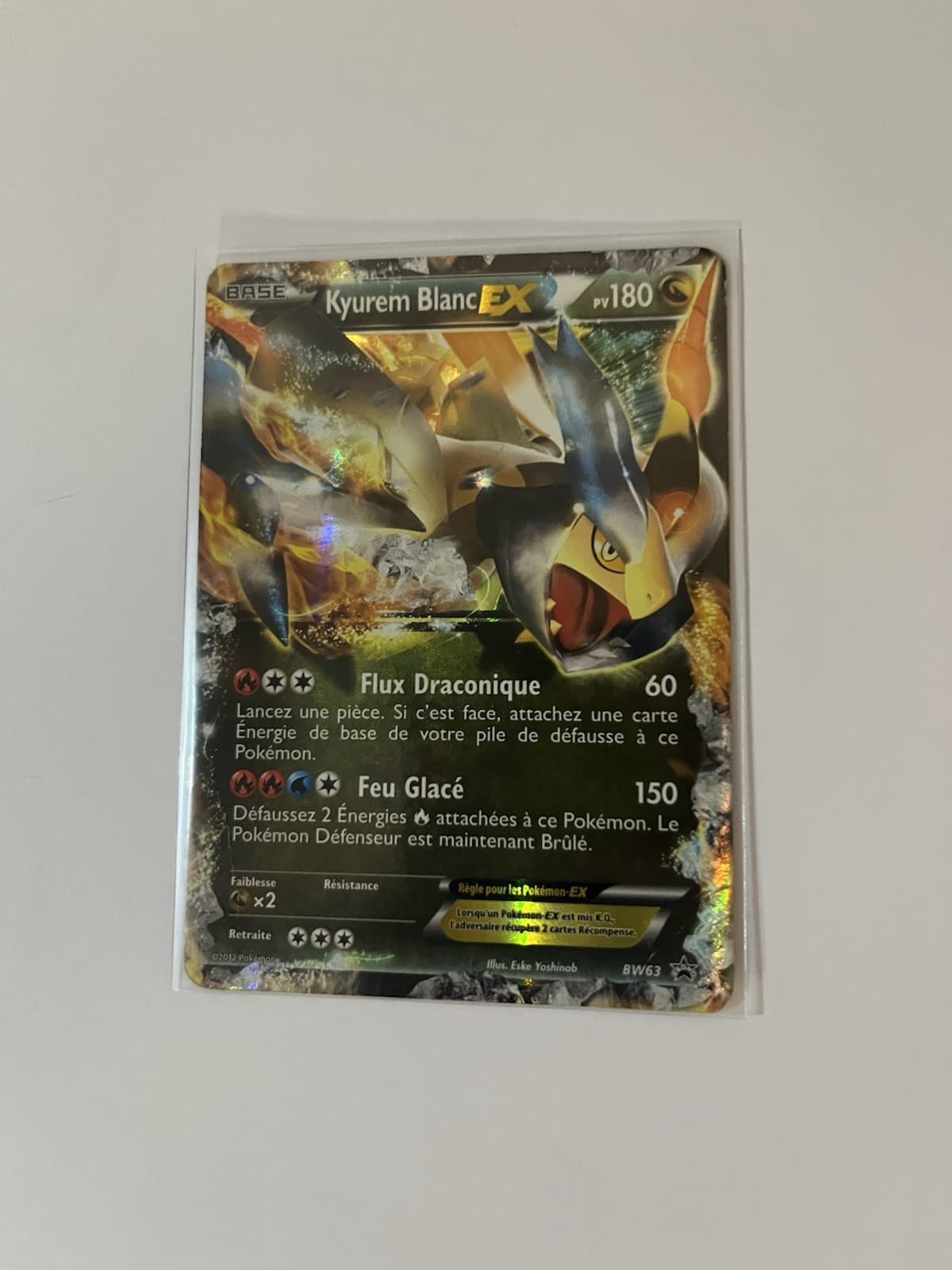 Carte Pokémon Kyurem Blanc EX BW63 Promo BW VF FR