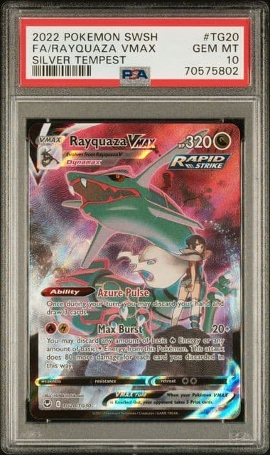 Rayquaza VMAX PSA 10 2022 Silver Tempest Trainer Gallery TG20/TG30 FA Holo