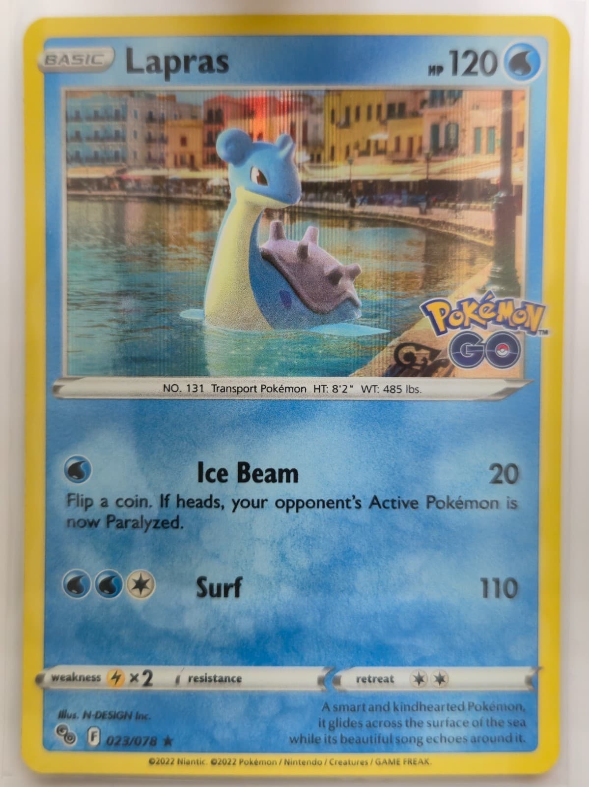 Lapras 23/78 - Holo Rare - Pokemon GO NM