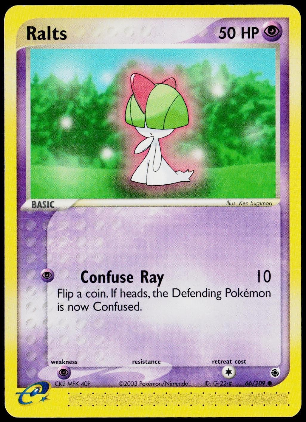 Ralts 66/109 Common Ruby & Sapphire Pokemon Lightly Played