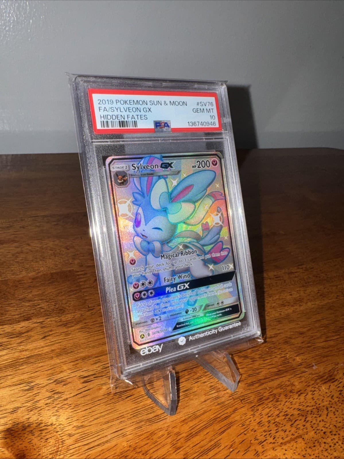 Pokemon 2019 Sylveon GX SV76/SV94 Shiny Vault Hidden Fates GEM MINT PSA 10