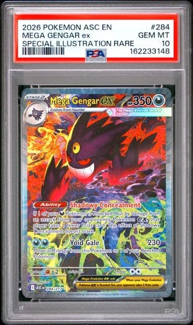 Pokemon Mega Gengar ex Ascended Heroes Special Illustration Rare #284 PSA 10