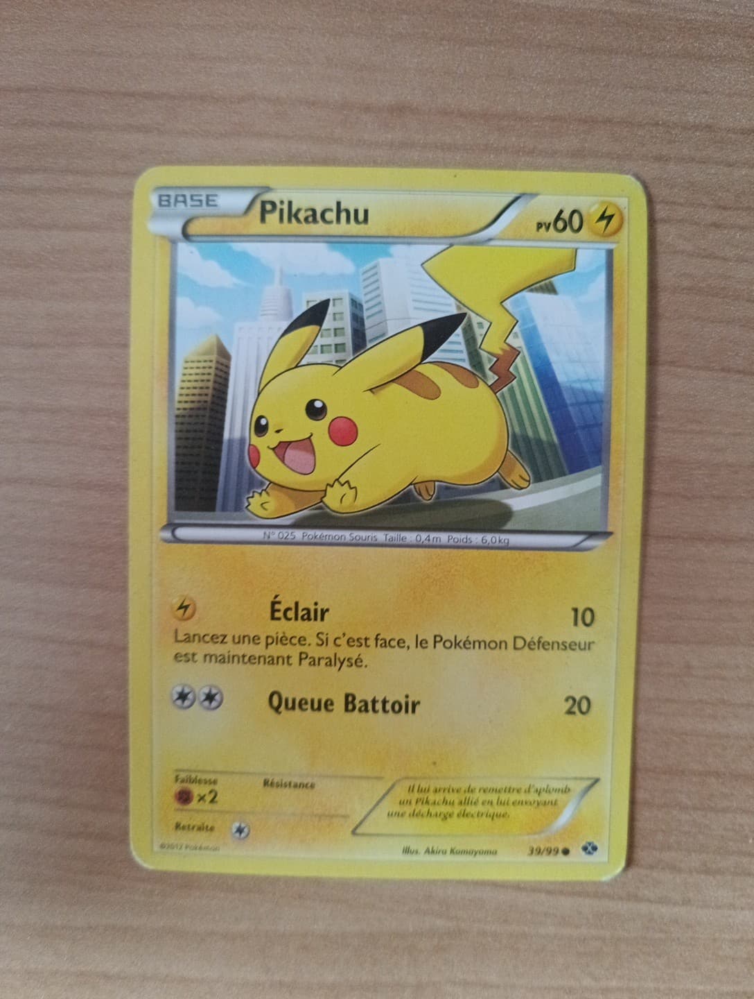 Carte Pokémon Pikachu 39/99 Noir Et Blanc Destinées Futures FR