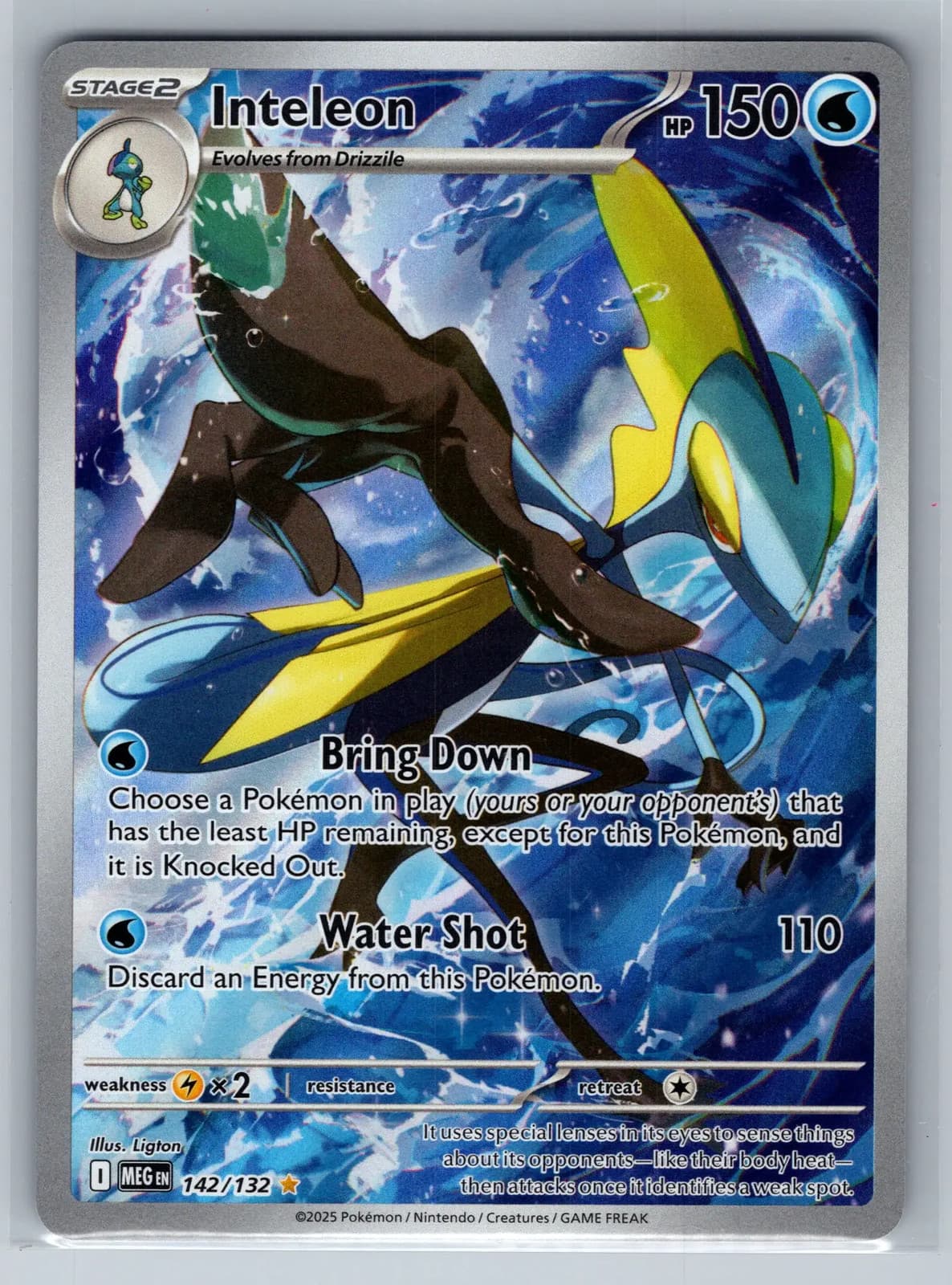 Inteleon #142/132 2025 Mega Evolution Pokemon TCG — photo 1 of 2