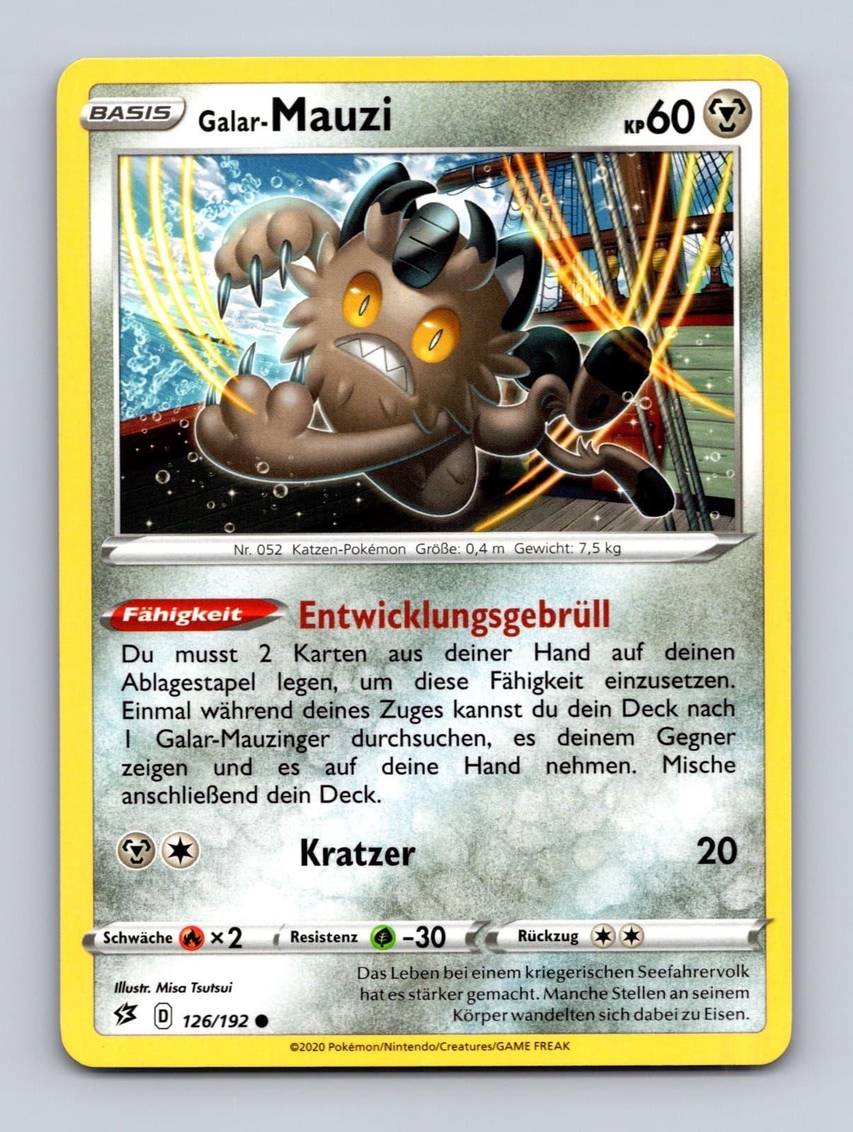 TCG Pokemon Karte Galar-Mauzi RCL 126/192 DE Misa Tsutsui Rebel Clash