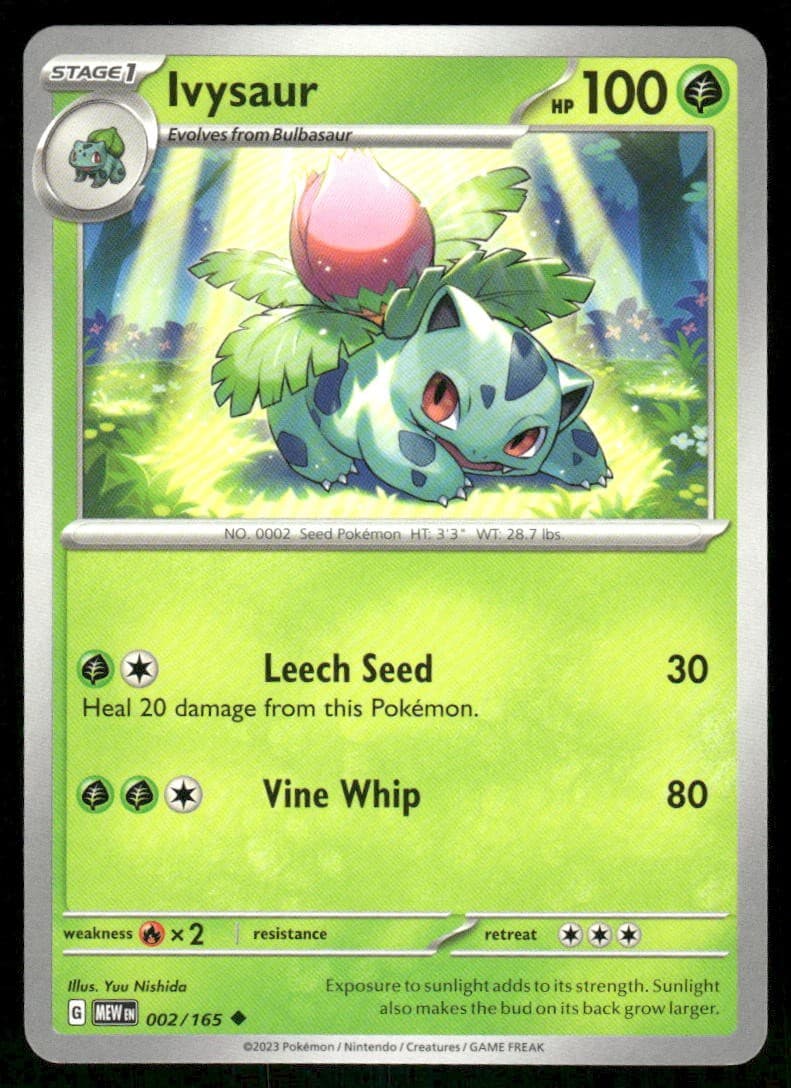 Ivysaur 002/165 - 151 - Uncommon NM