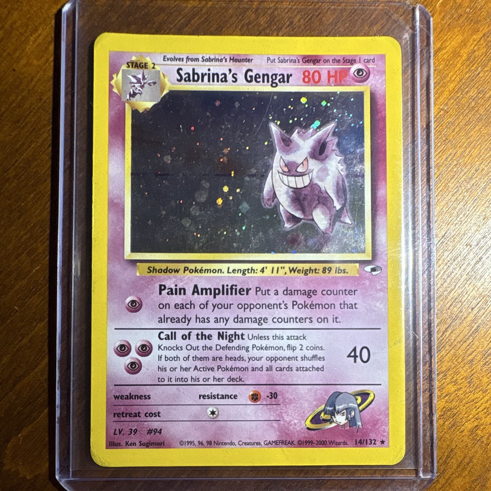 The Pokemon Company Sabrina's Gengar 14/132 Gym Heroes Holo Rare ENG Unlimited