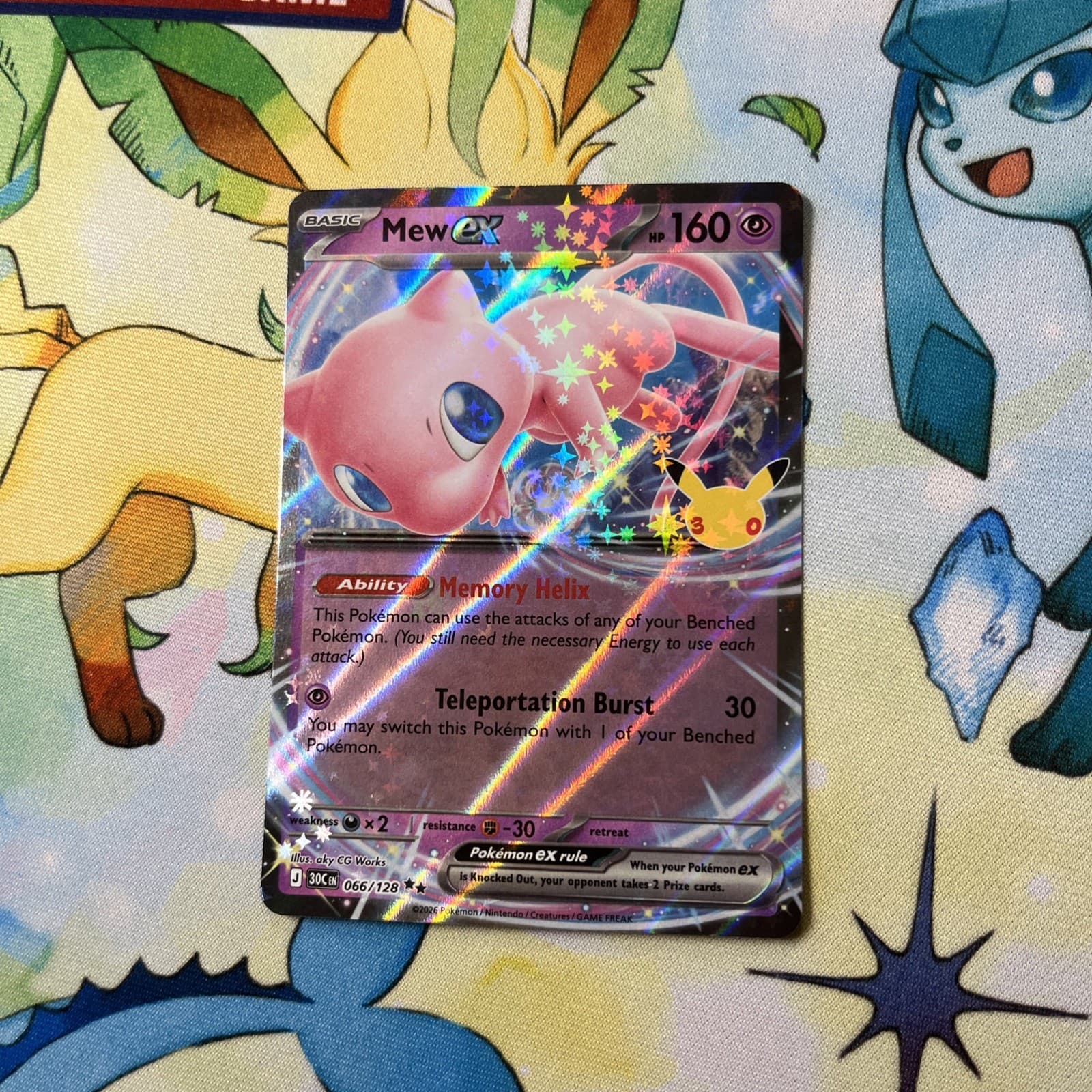 Pokemon TCG Mew ex 066/128 30th celebration pack fresh