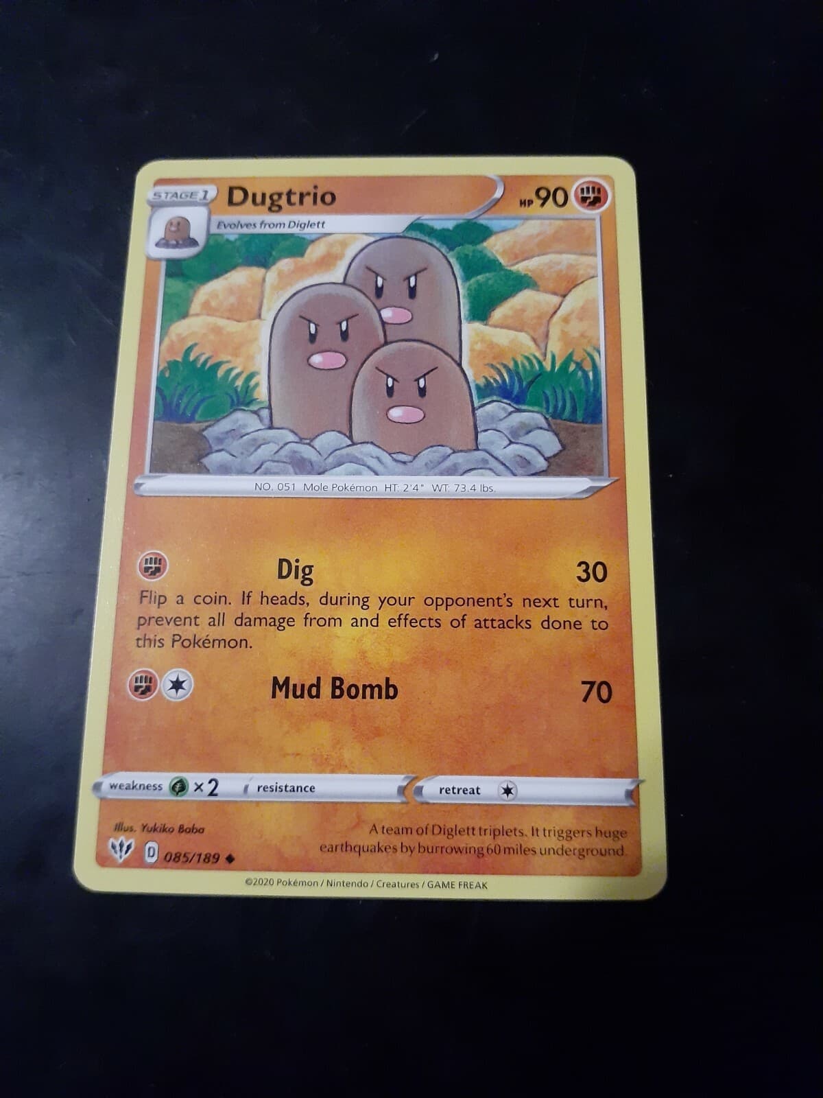 Pokemon Darkness Ablaze Dugtrio 85/189