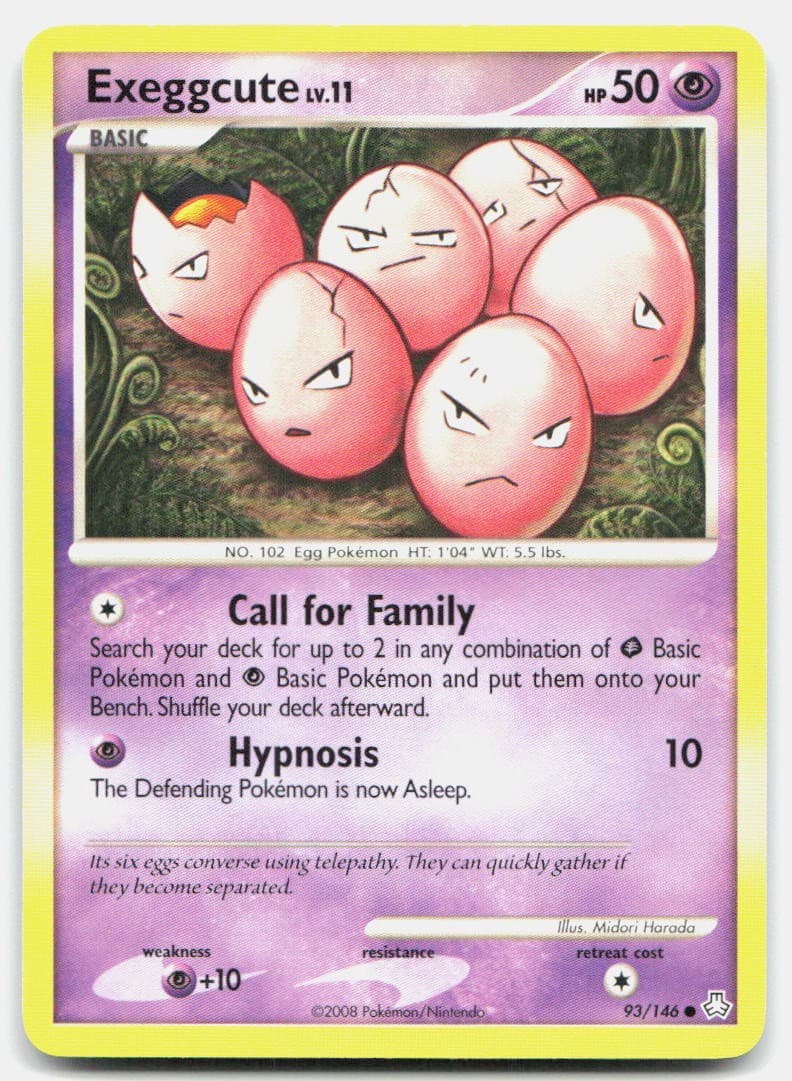 Legends Awakened Exeggcute 93/146 Moderately Played Pokemon C Tcg Card