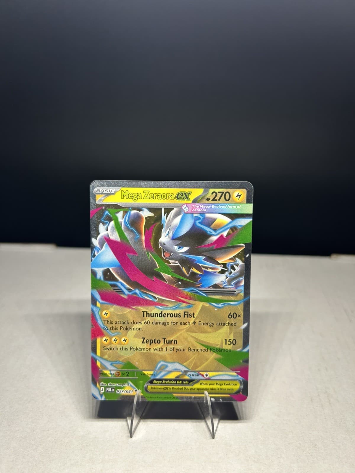 Mega Zeraora ex Pitch Black #27 Holo Pokemon TCG NM