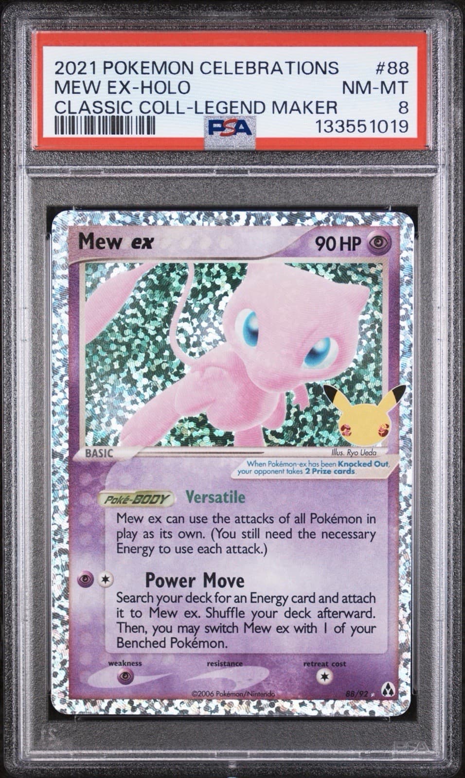 2021 POKEMON CELEBRATIONS CLASSIC COLLECTION #88 MEW EX-HOLO PSA 8