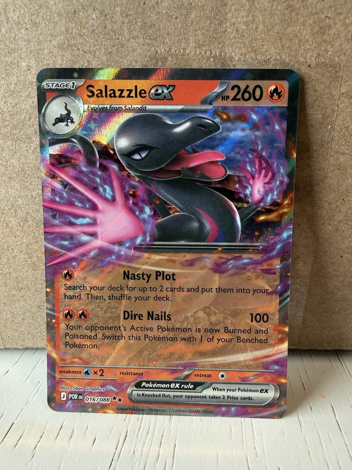 Salazzle ex 16/88 Double Rare Pokemon Perfect Order