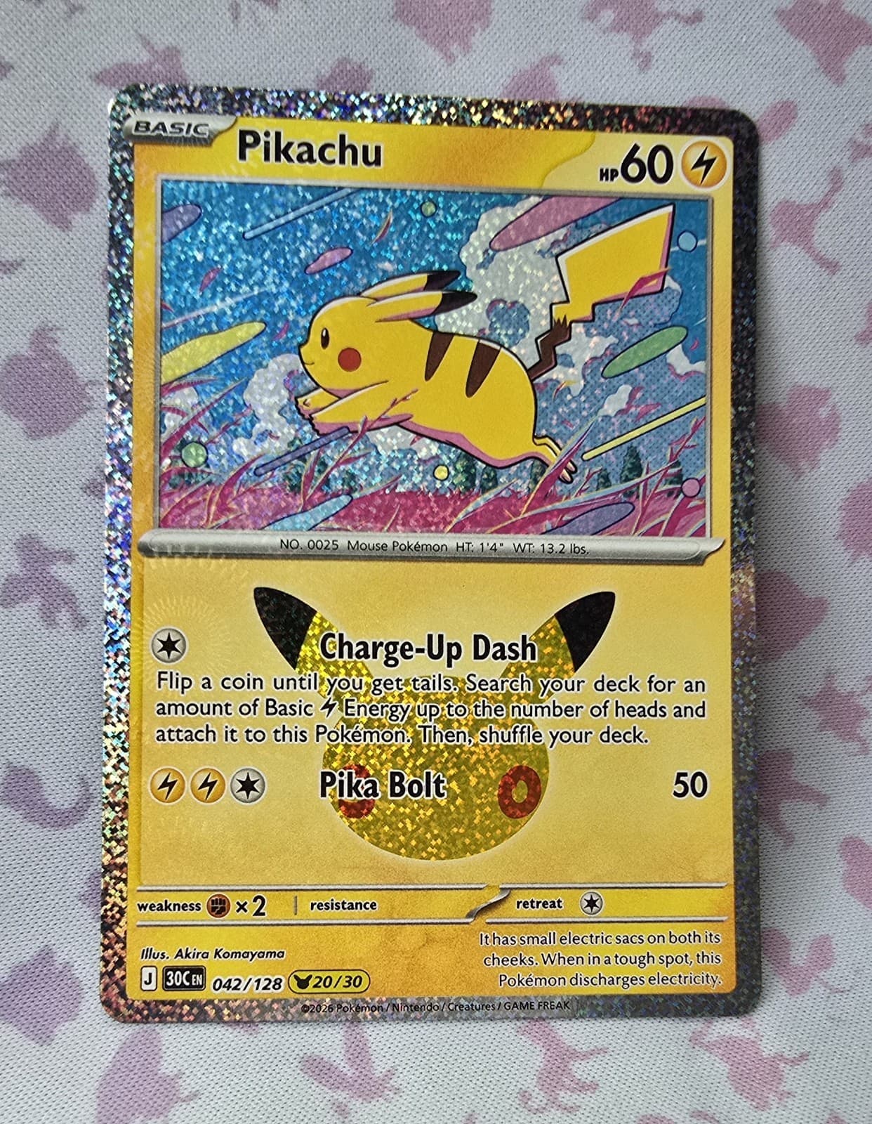 Pikachu 42/128 2026 30th Anniversary Celebration Pokémon TCG