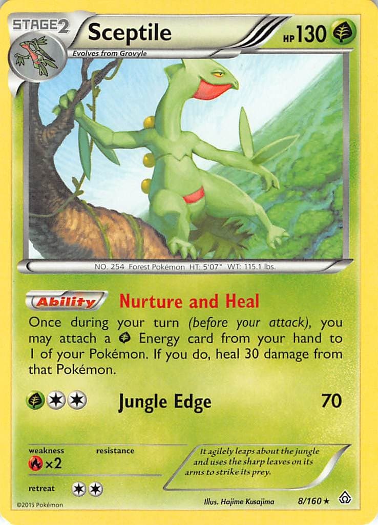 Sceptile 8/160 Rare Primal Clash Pokemon Near Mint