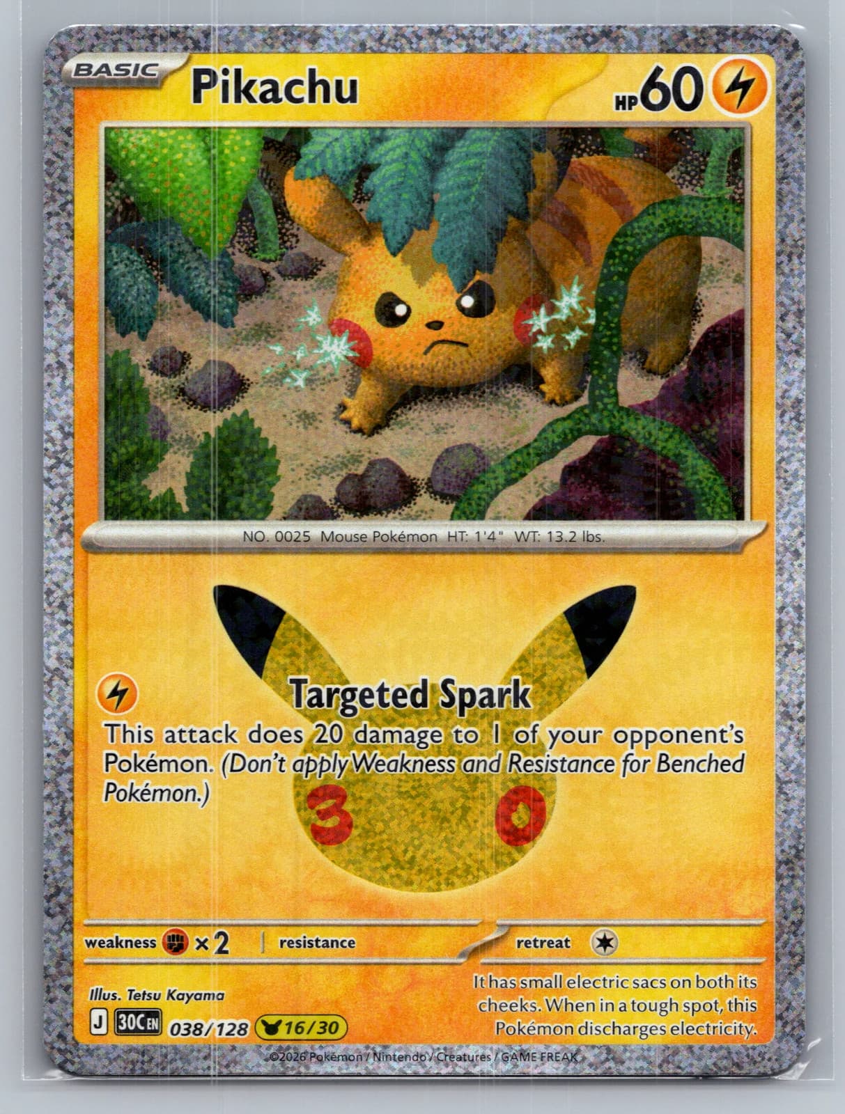 Pikachu #38/128 2026 30th Celebration Pokemon TCG — photo 1 of 2