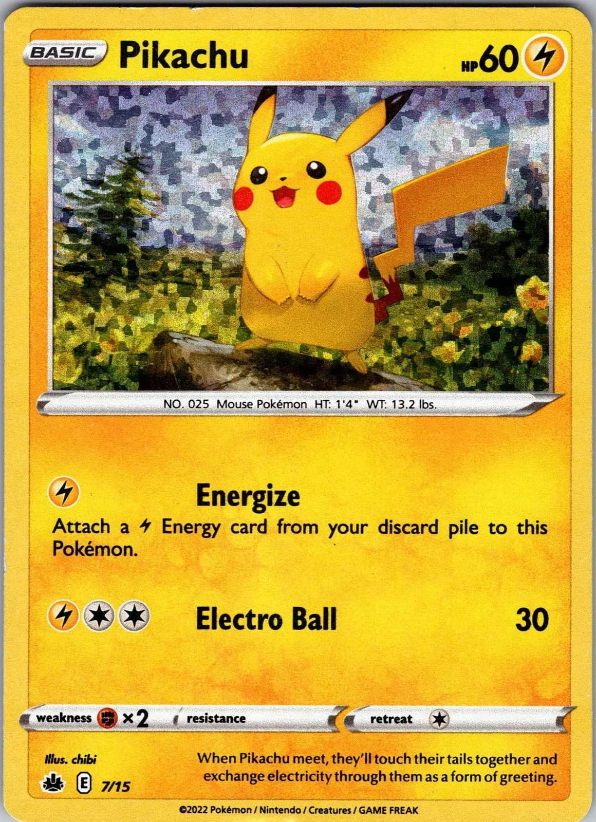 Pikachu 7/15 McDonald's Collection 2022 Holofoil Lightly Played