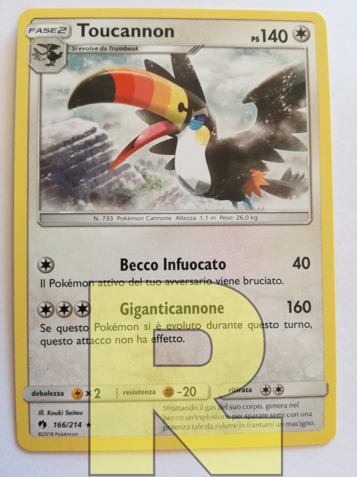 Toucannon ® Tuoni Perduti 166/214 ® Rara ® Pokemon ® Italiano ® Errecards