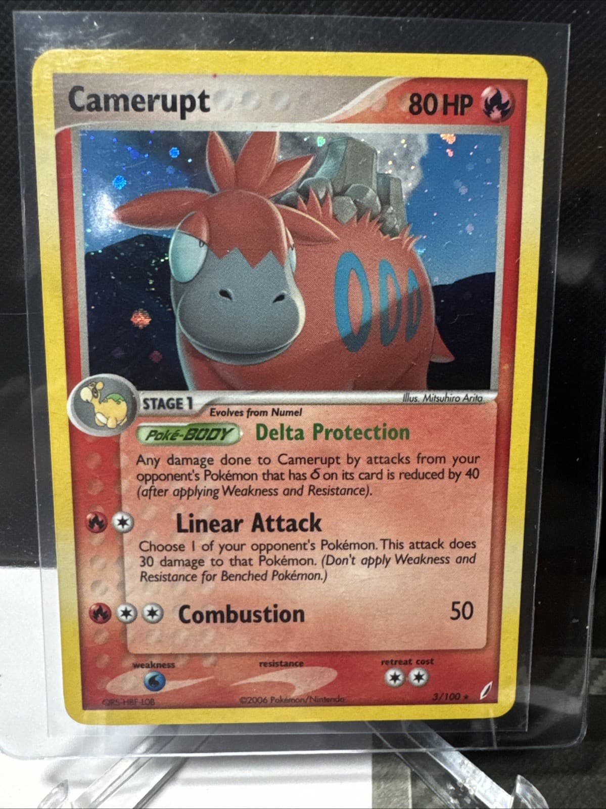 Camerupt 3/100 Holo Rare Crystal Guardians Pokemon Holo Lightly Played