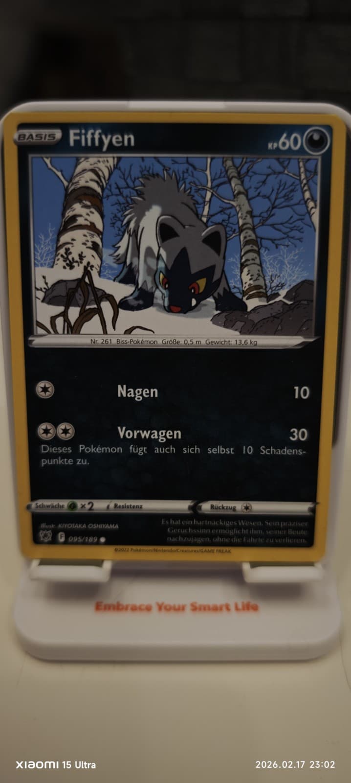 Pokémon Karte Fiffyen 095/189 Astralglanz