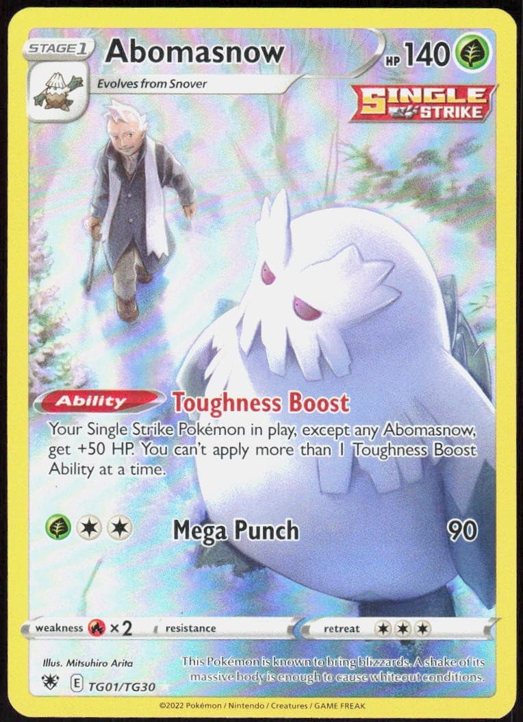 Abomasnow TG01/TG30 Holofoil UR Astral Radiance Trainer Gallery NM Pokemon