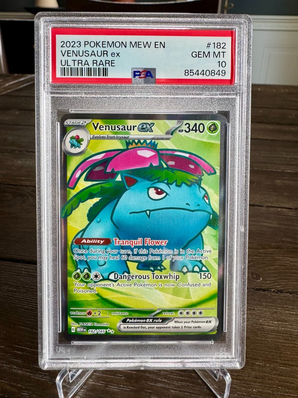 Venusaur ex (Full Art Holo) 182/165 Scarlet & Violet 151 PSA 10