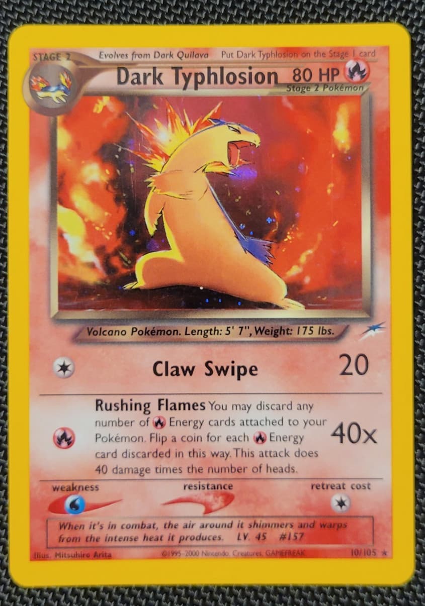 Pokemon TCG Dark Typhlosion 10/105 Neo Destiny Holo Rare English Unlimited LP/MP