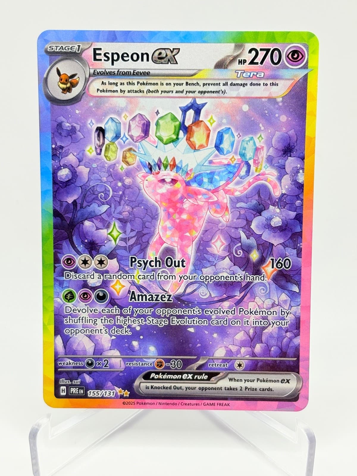 2025 Pokemon Sylveon EX 156/131 SV Prismatic Evolutions SIR Holo - Potential 10