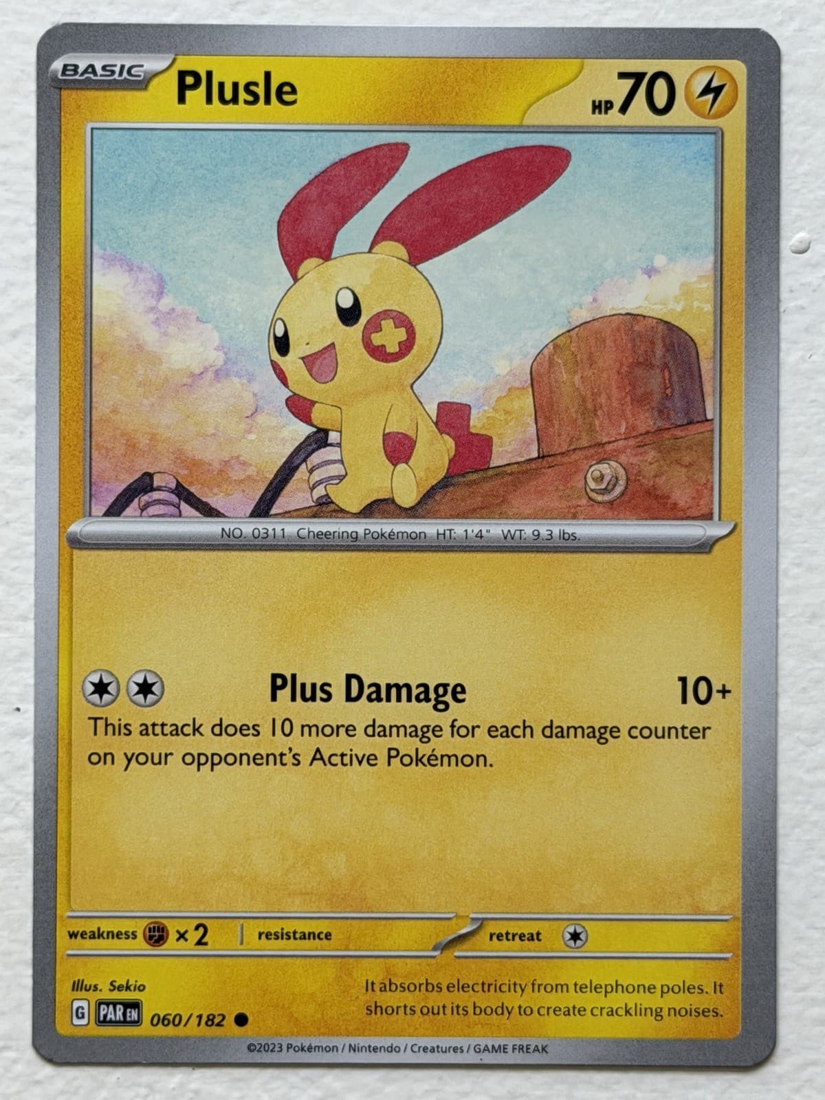 Plusle 60/182 Paradox Rift Common Near Mint Pokemon