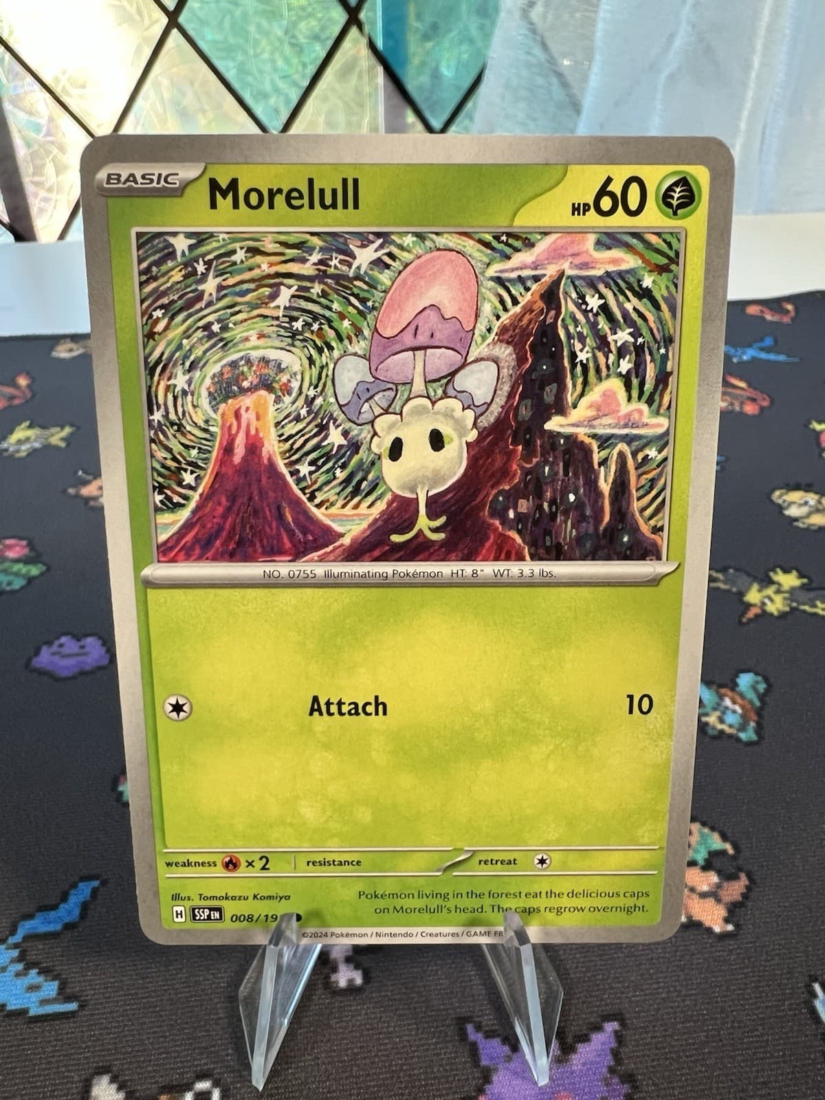 Morelull #8 S&V Surging Sparks Komiya Non-holo Pokemon TCG Card 2024 008/191 NM