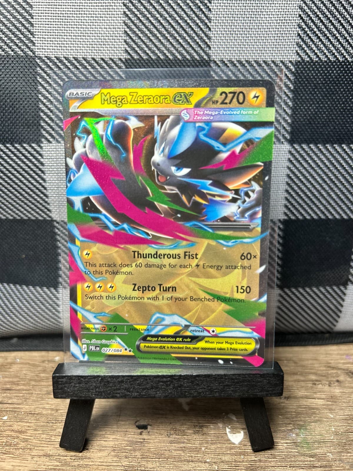 Pokemon TCG: Mega Zeraora EX 27/84, Pitch Black _ HOLO