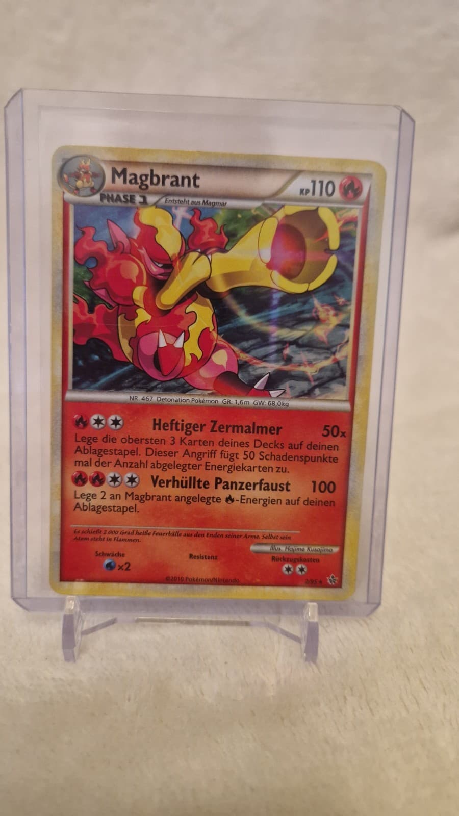 Pokémon Magbrant 2/95 Holo Deutsch HGSS Entfesselt