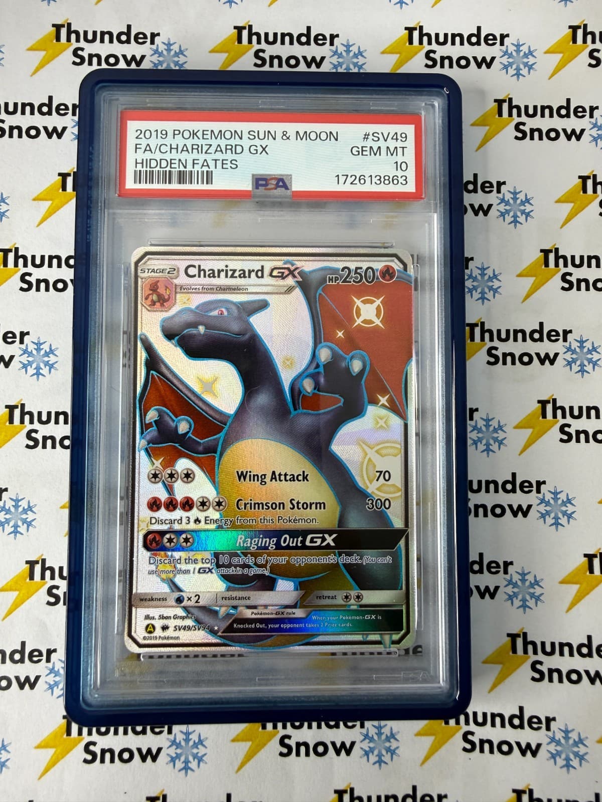 Charizard gx #SV49 Hidden Fates 2019 Pokemon PSA 10