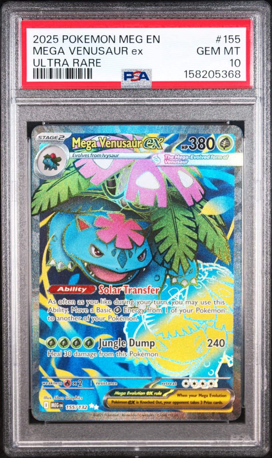 Mega Venusaur EX 155/132 Ultra Rare Mega Evolution Pokemon PSA 10
